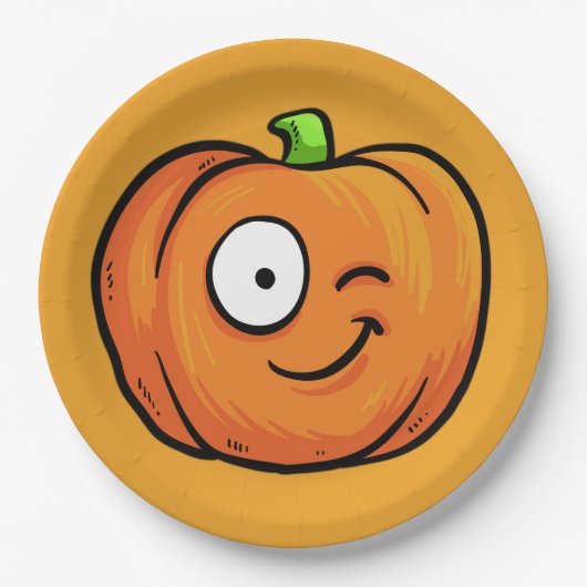 Halloween Pumpkins Papier Teller 6 (Vorderseite)