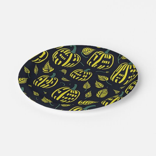 Halloween Pumpkins Papierplatte Pappteller (Schrägansicht)