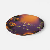 Halloween Pumpkins Pappteller (Schrägansicht)