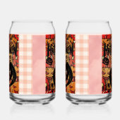 Halloween, Pumpkins Party, Black Pink Dosenglas (Links)