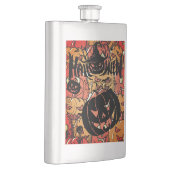 Halloween, Pumpkins Party,Black Pink Flachmann (Rechts)