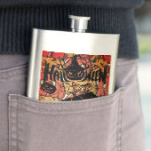 Halloween, Pumpkins Party,Black Pink Flachmann (Beispiel)