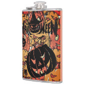 Halloween, Pumpkins Party, Black Pink Flachmann (Links)