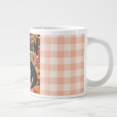 Halloween, Pumpkins Party, Black Pink  Jumbo-Tasse (Rechts)