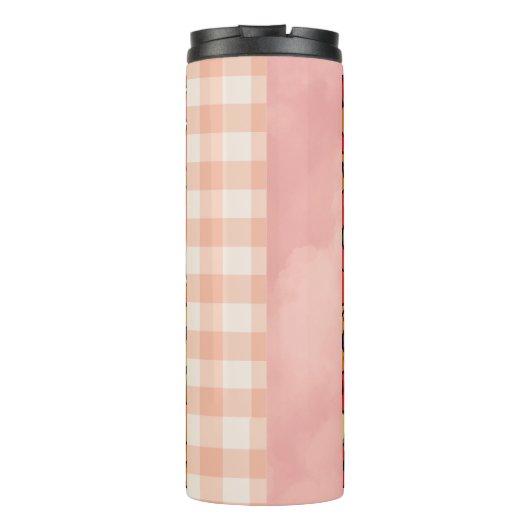 Halloween, Pumpkins Party, Black Pink Thermosbecher (Rückseite)