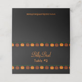 Halloween Pumpkins-Platzkarten Platzkarte (Außenseite Aufgefaltet)
