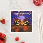 Halloween Pumpkins Playing Serviette (Beispiel)