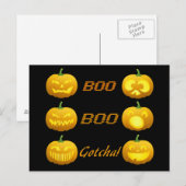 Halloween Pumpkins Postkarte (Vorne/Hinten)