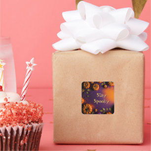 Halloween Pumpkins Quadratischer Aufkleber