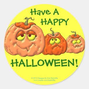 Halloween Pumpkins Runder Aufkleber