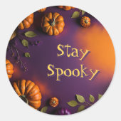 Halloween Pumpkins Runder Aufkleber (Vorderseite)