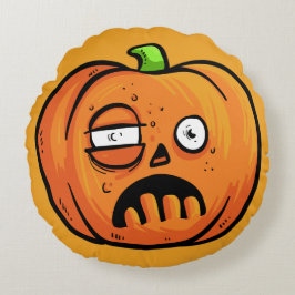 Halloween Pumpkins runder Kissen 1