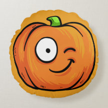 Halloween Pumpkins runder Kissen 2