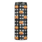 Halloween Pumpkins: Schachbrettmuster. Thermosbecher (Rückseite)