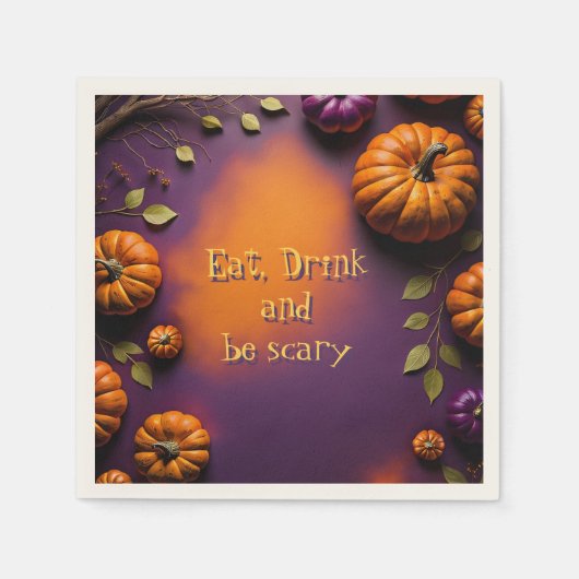 Halloween Pumpkins Serviette (Vorderseite)