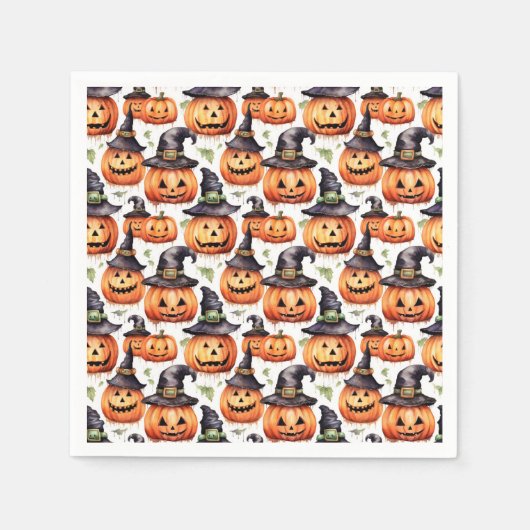 Halloween Pumpkins Serviette (Vorderseite)