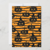 Halloween Pumpkins Spiders Orange Party Einladung (Rückseite)