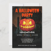 Halloween Pumpkins Spooky Party Dark Spuk House Einladung (Vorderseite)