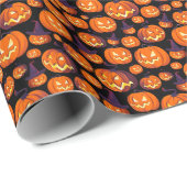 Halloween Pumpkins: Spooky Seamless Pattern. Geschenkpapier (Rolleneckpunkt)