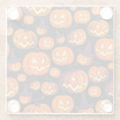 Halloween Pumpkins: Spooky Seamless Pattern. Glasuntersetzer (Rückseite)
