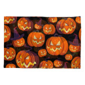 Halloween Pumpkins: Spooky Seamless Pattern. Kissenbezug (Rückseite)