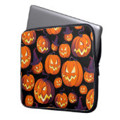 Halloween Pumpkins: Spooky Seamless Pattern. Laptopschutzhülle (Vorderseite Links)