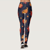 Halloween Pumpkins: Spooky Seamless Pattern. Leggi Leggings (Rückseite)