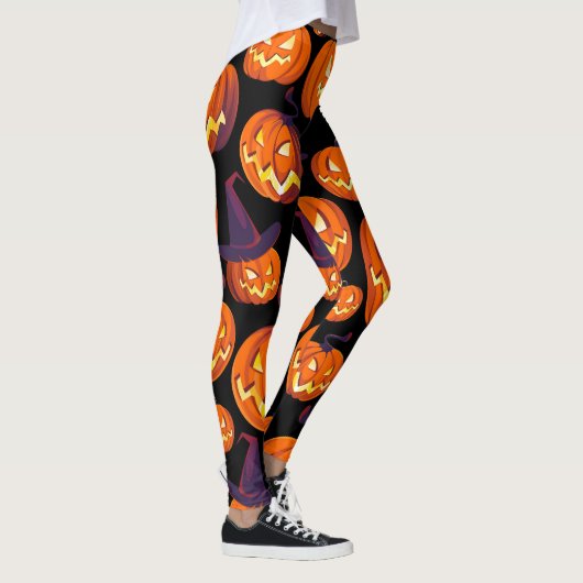 Halloween Pumpkins: Spooky Seamless Pattern. Leggings (Rechts)