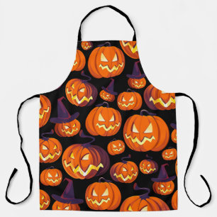 Halloween Pumpkins: Spooky Seamless Pattern. Schürze