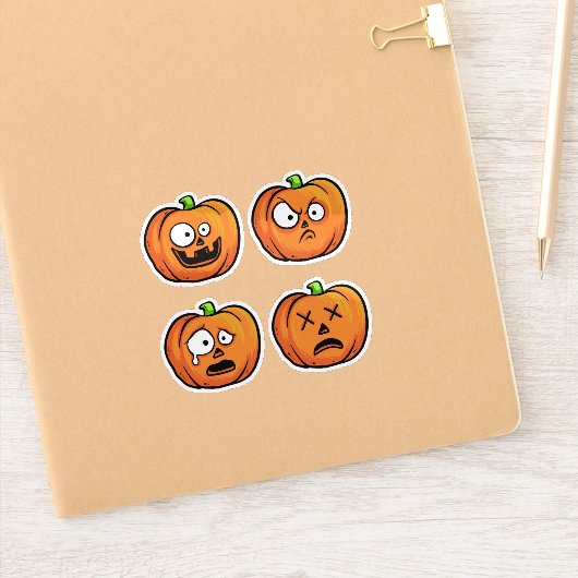 Halloween Pumpkins Sticker (Notizbuch)