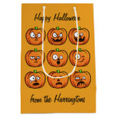 Halloween Pumpkins Taschentüte Mittlere Geschenktüte (Rückseite)