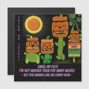 Halloween Pumpkins Trick oder Treat Magnetic Card Magnetkarte