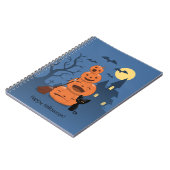 Halloween Pumpkins und Black Cat Notizblock (Linke Seite)
