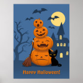Halloween Pumpkins und Black Cat Poster (Vorne)
