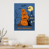 Halloween Pumpkins und Black Cat Poster (Küche)