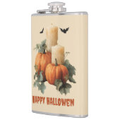 Halloween Pumpkins und Candles Art Flachmann (Links)
