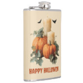 Halloween Pumpkins und Candles Art Flachmann (Rechts)
