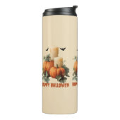 Halloween Pumpkins und Candles Art Thermosbecher (Nach links gedreht)