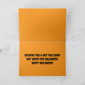 Halloween Pumpkins und Fledermäuse Grußkarte Karte (Innenseite)