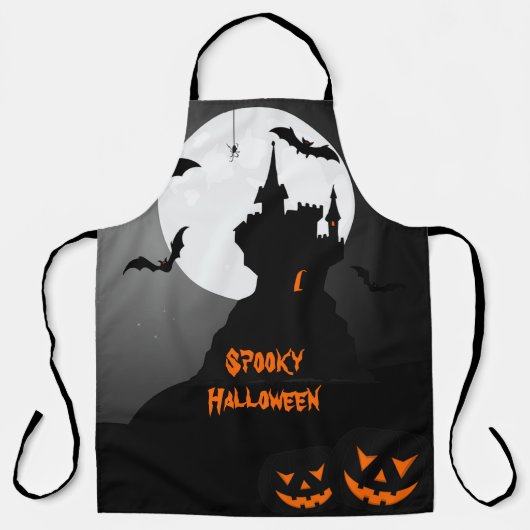 Halloween Pumpkins und Fledermäuse Schürze (Vorderseite)