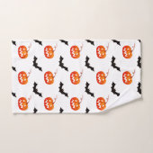 Halloween Pumpkins und Fledermäuse, Trick oder Tre Badhandtuch Set (Handtuch)