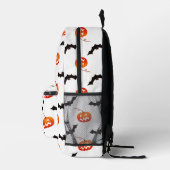 Halloween Pumpkins und Fledermäuse, Trick oder Tre Bedruckter Rucksack (Rechts)