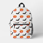 Halloween Pumpkins und Fledermäuse, Trick oder Tre Bedruckter Rucksack (Vorderseite)
