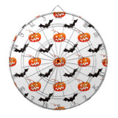 Halloween Pumpkins und Fledermäuse, Trick oder Tre Dartscheibe (vorne)