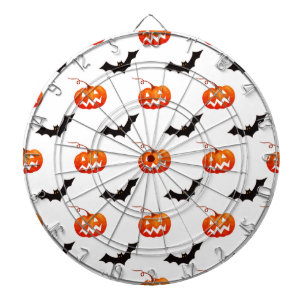 Halloween Pumpkins und Fledermäuse, Trick oder Tre Dartscheibe