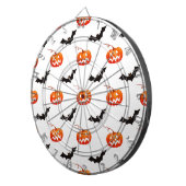 Halloween Pumpkins und Fledermäuse, Trick oder Tre Dartscheibe (Vorderseite rechts)