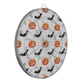 Halloween Pumpkins und Fledermäuse, Trick oder Tre Dartscheibe (Vorderseite Links)