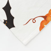 Halloween Pumpkins und Fledermäuse, Trick oder Tre Fleecedecke (Ecke)
