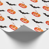Halloween Pumpkins und Fledermäuse, Trick oder Tre Geschenkpapier (Ecke)