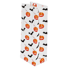 Halloween Pumpkins und Fledermäuse, Trick oder Tre Geschenktüte Für Weinflaschen